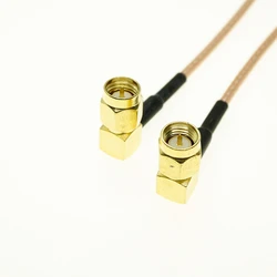 Cable Pigtail SMA Macho ángulo recto RG316