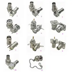 Conector BNC Macho a Hembra con Tuerca Soldada para Panel