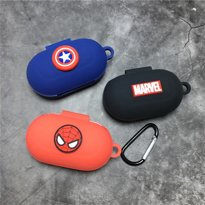 Funda para auriculares Marvel para Samsung Galaxy Buds/Buds + funda protectora de silicona para auriculares inalámbricos Bluetooth con gancho - imagen 2