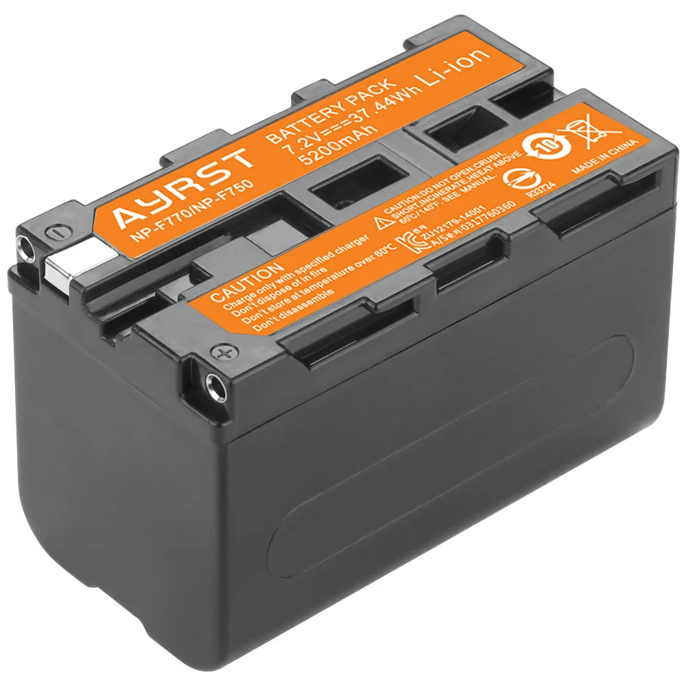 Batería de 5200mAh con indicador LED NP F750 NP F770 NP-F750 + cargador USB LED para Sony NP F970 F960 F550 F570 QM91D CCD-RV100 - imagen 4