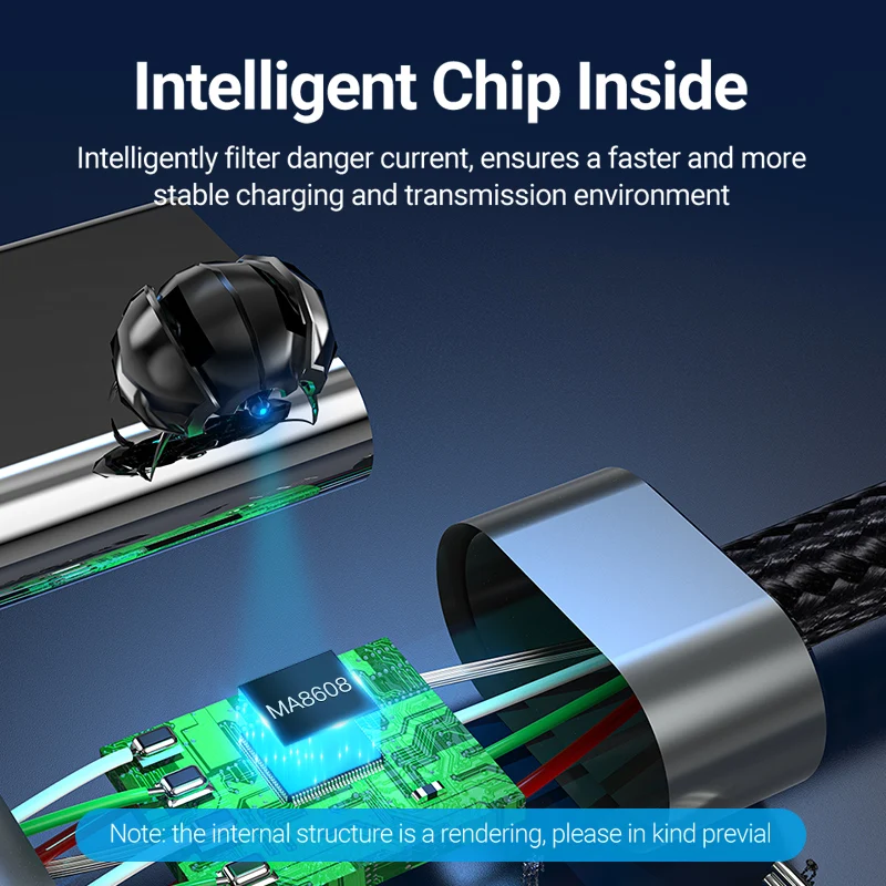 Cargador rápido 2 en 1 para móvil, Micro Usb tipo C, compatible con Samsung, Xiaomi, Android, Kabel - imagen 5