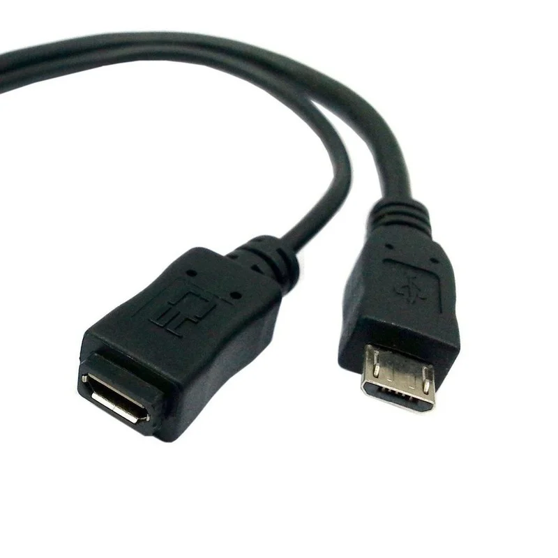 Conectado con fuente de alimentación externa, teléfono móvil, tableta, Micro USB, Cable de datos OTG de un punto y dos con puerto de alimentación - imagen 2