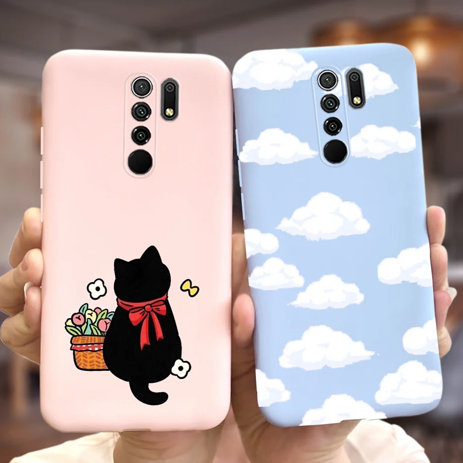 Funda trasera de silicona suave para Xiaomi Redmi 9, carcasa elegante con flores para teléfono, Poco M2, PocoM2, Redmi 9, Prime - imagen 3