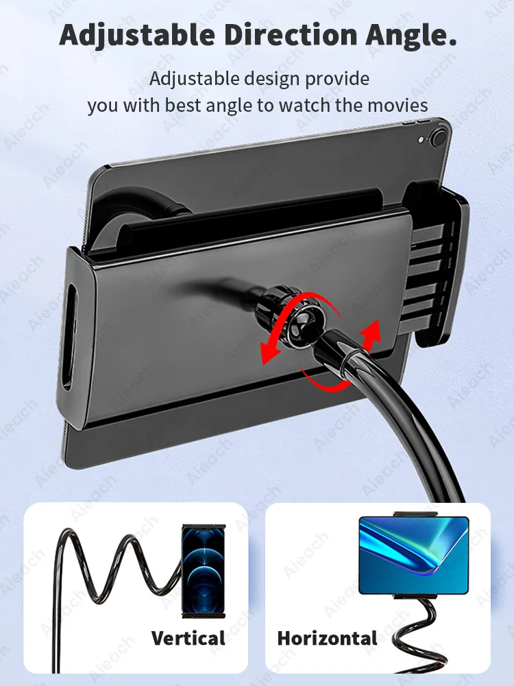 Soporte para tableta para cama, escritorio, cuello de cisne, abrazadera de brazo largo Flexible, soporte para tableta de 11 pulgadas para teléfono inteligente Redmi Lenovo Pad - imagen 4