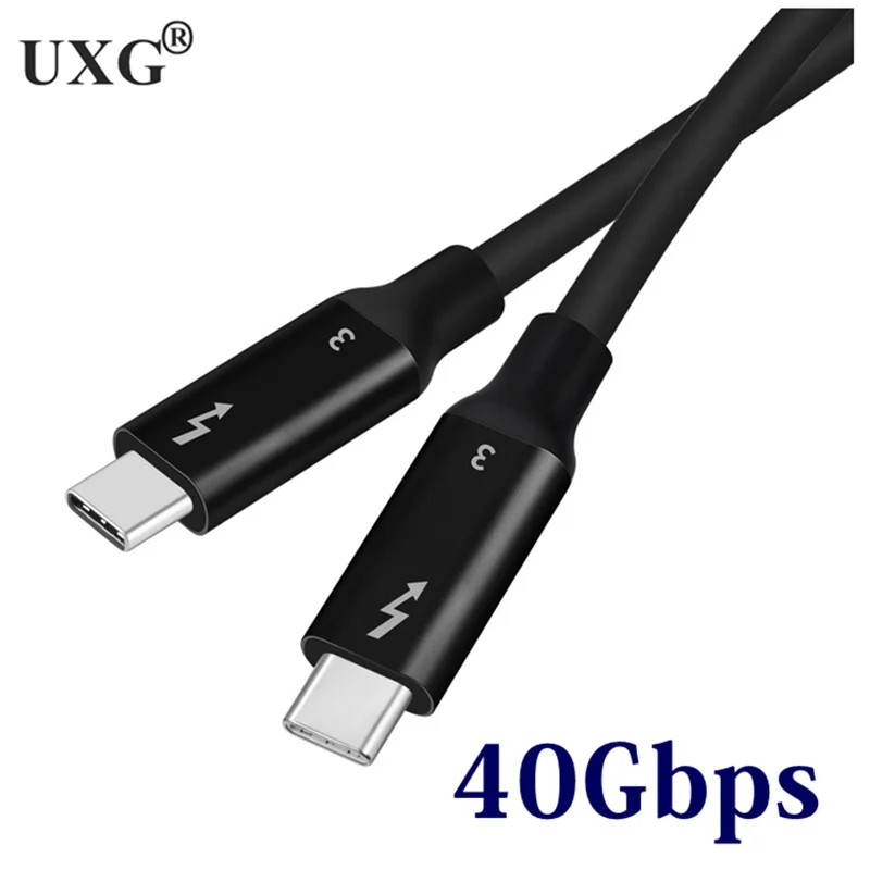 Cable USB C a USB C PD 100W 5A/20V Hunderbolt3 certificado 40gbps tipo C a C USB3.1 Cable PD rápido para VR Mac Pro carga rápida - imagen 2
