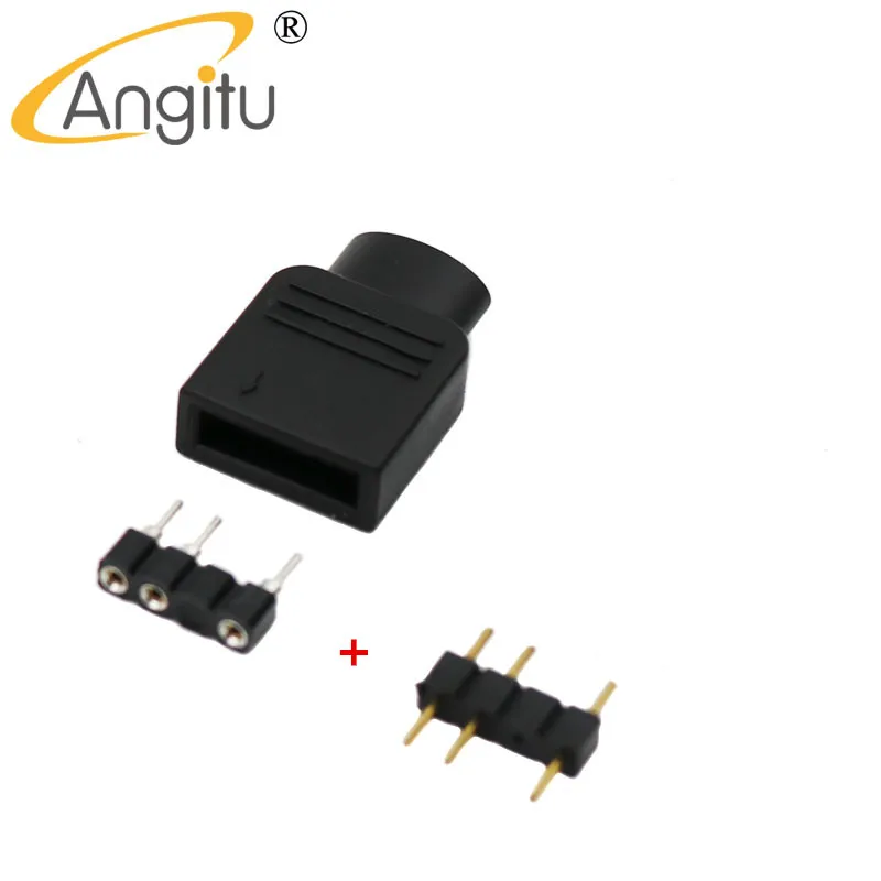 Angitu-Chaqueta adaptadora ARGB RGB de 3 pines y 4 pines para tira de luces LED, conjunto de manualidades con aguja para hombre y mujer, 3528, 5050 - imagen 2