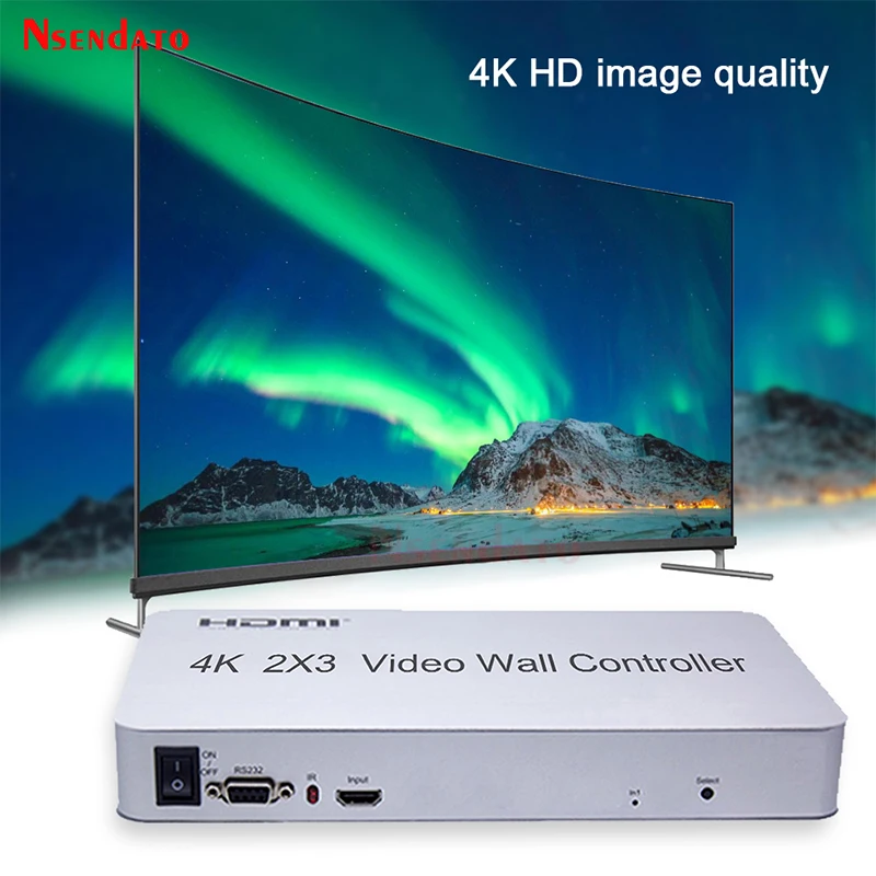 Controlador de pared de vídeo 4k 2x3 HDMI TV Video Wall 6 pantalla multi pantalla procesador de costura conmutador empalmador para PS2 TV ordenador - imagen 3