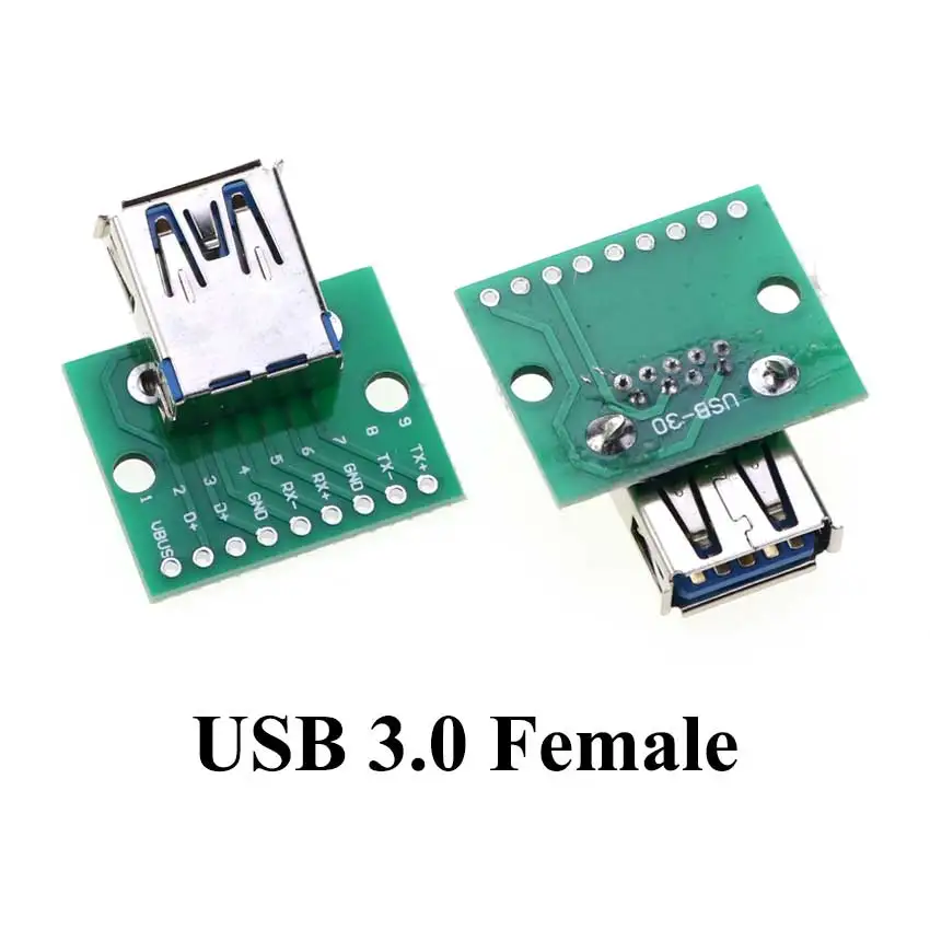 Cltgxdd 1 Uds tipo A macho hembra USB a DIP conector PCB de 2,54mm USB 2,0 3,0 conector de placa PCB conector USB PCB - imagen 3