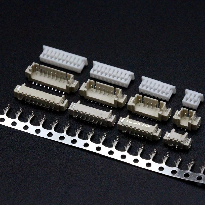 10 sets JST 1,25mm conector SMD Vertical/toma Horizontal + + terminales 2P 3P 4P 5, P 6P 7P 8P 9P 10P 11P 12Pin - imagen 2