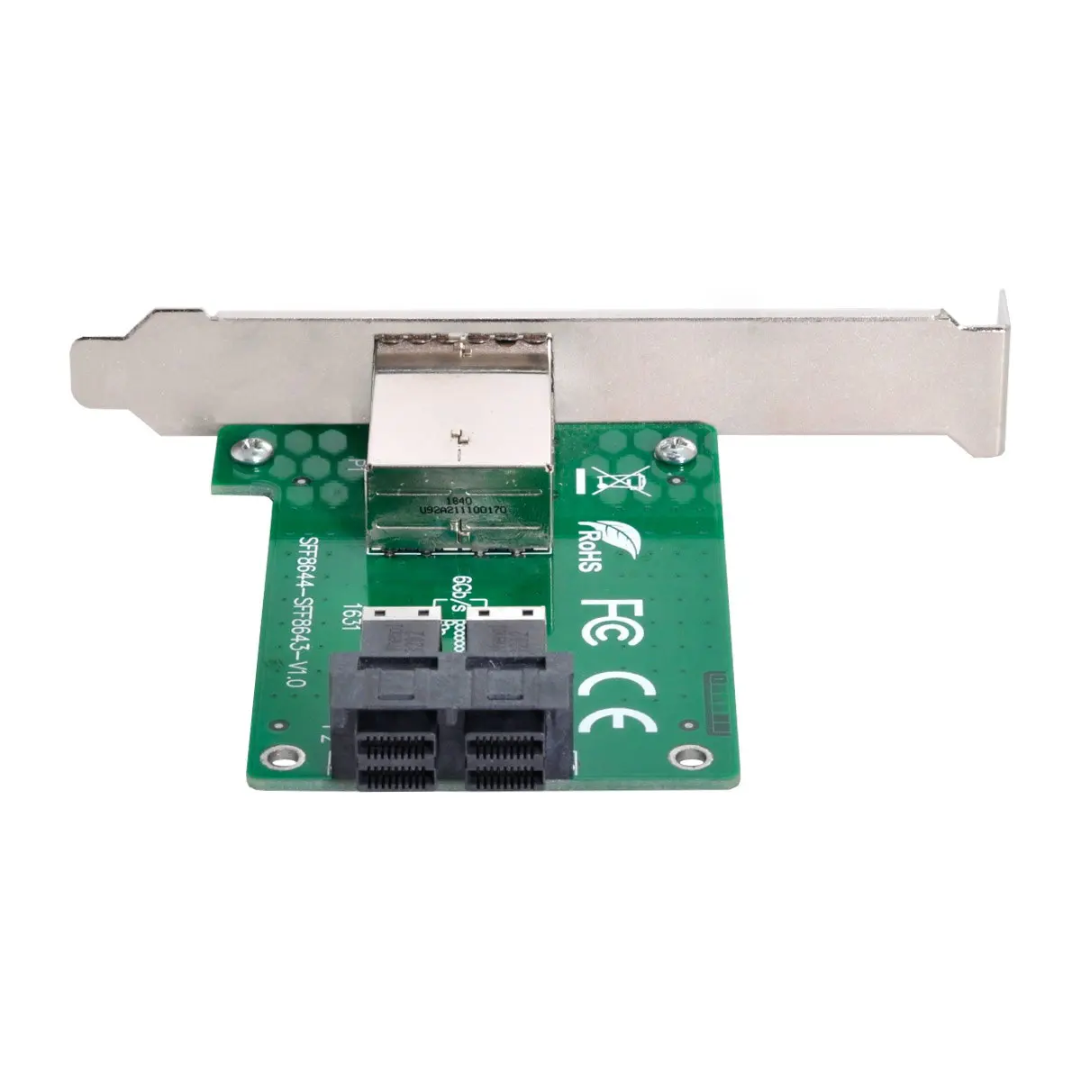 Adaptador Mini SAS HD SFF-8644 a SAS Doble Puerto Perfil Bajo - imagen 4