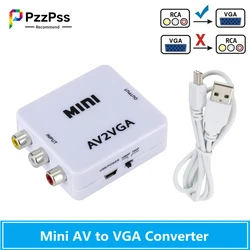 Convertidor PzzPss Mini RCA AV a VGA 1080P con Audio