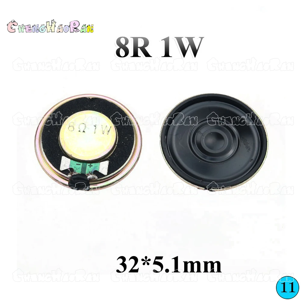 1 Uds 0,5 W 1W 2W 8R Mini altavoz 8 Ohm altavoz de bocina ultrafino diámetro 10mm 15mm 20mm 23mm 26mm 28mm 32mm 36mm 40mm altavoz - imagen 5