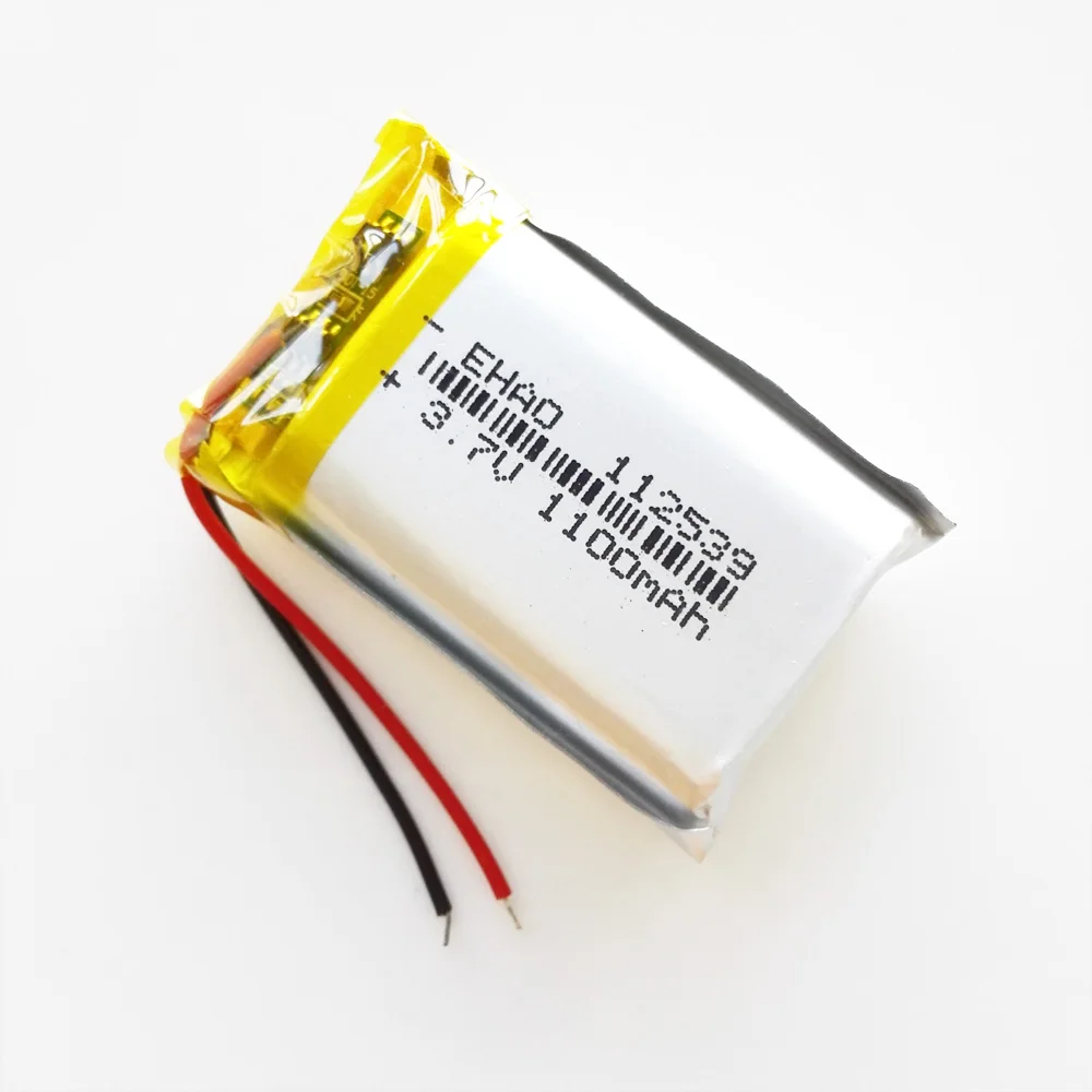 EHAO-batería recargable LiPo de polímero de litio para cámara Mp3, DVD, GPS, pieza electrónica móvil, 112539, 3,7 V, 1100mAh - imagen 3