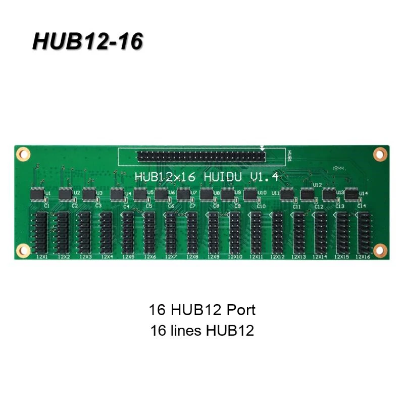 Huidu-placa adaptadora HUB-75E a todo color para publicidad, pantalla led grande, HUB12-16, HUB75E-5, HUB75E-10, HUB75B-8, HUB08-8 - imagen 4