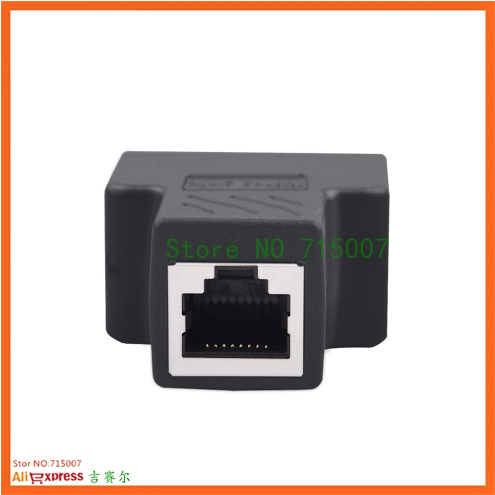 Cable de red Ethernet LAN RJ45 de 1 a 2 vías, adaptador de conector divisor hembra para estaciones de acoplamiento de ordenador portátil
