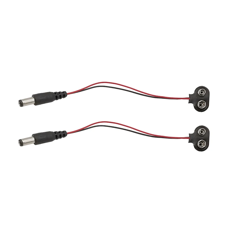 5/10 Uds T tipo 9V DC conector a presión de batería Clip Cable de alimentación enchufe barril Jack 15cm para Arduino DIY - imagen 4