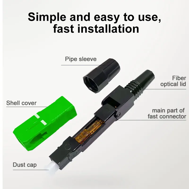 Conector SC APC Monomodo FTTH – Fibra Óptica Montaje Campo - imagen 2