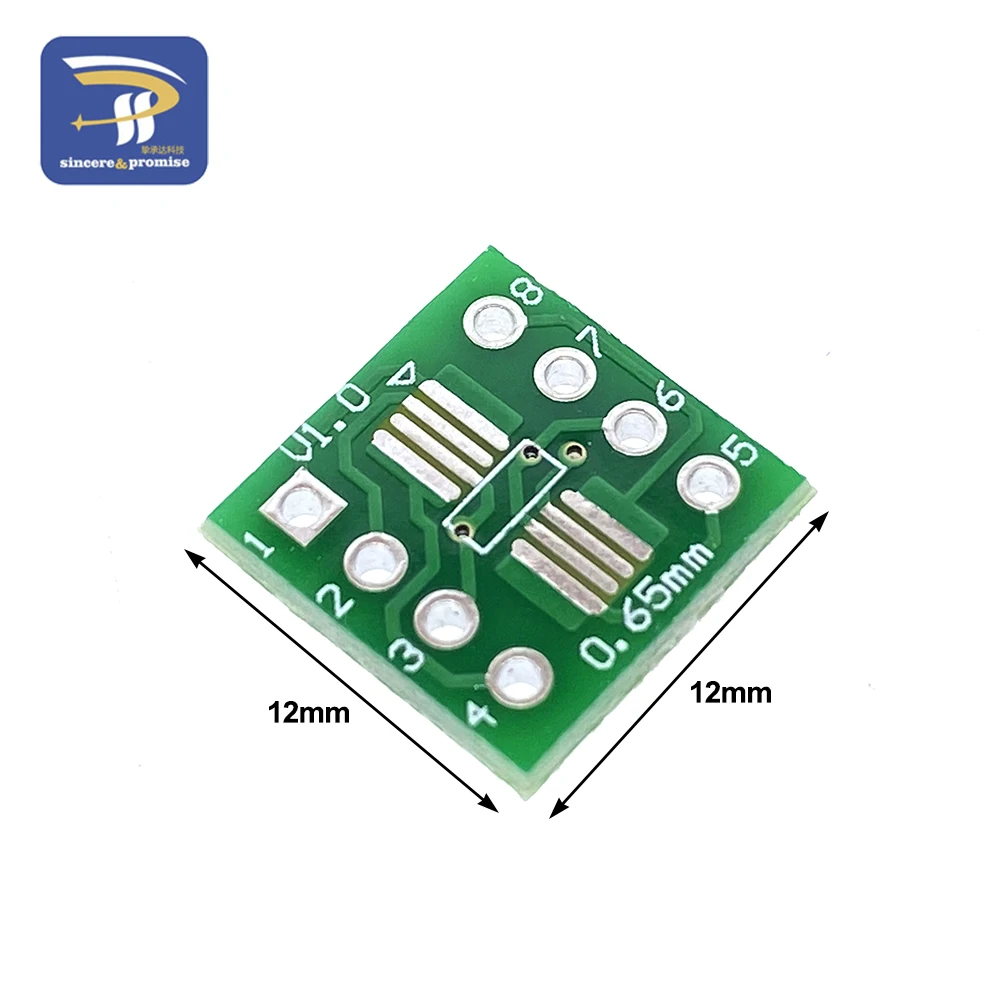 10 Uds SOP8 giro DIP8/SMD a DIP IC adaptador Socket SOP8/TSSOP8/SOIC8/SSOP8 placa a DIP adaptador placa convertidora 0,65mm 1,27mm - imagen 2