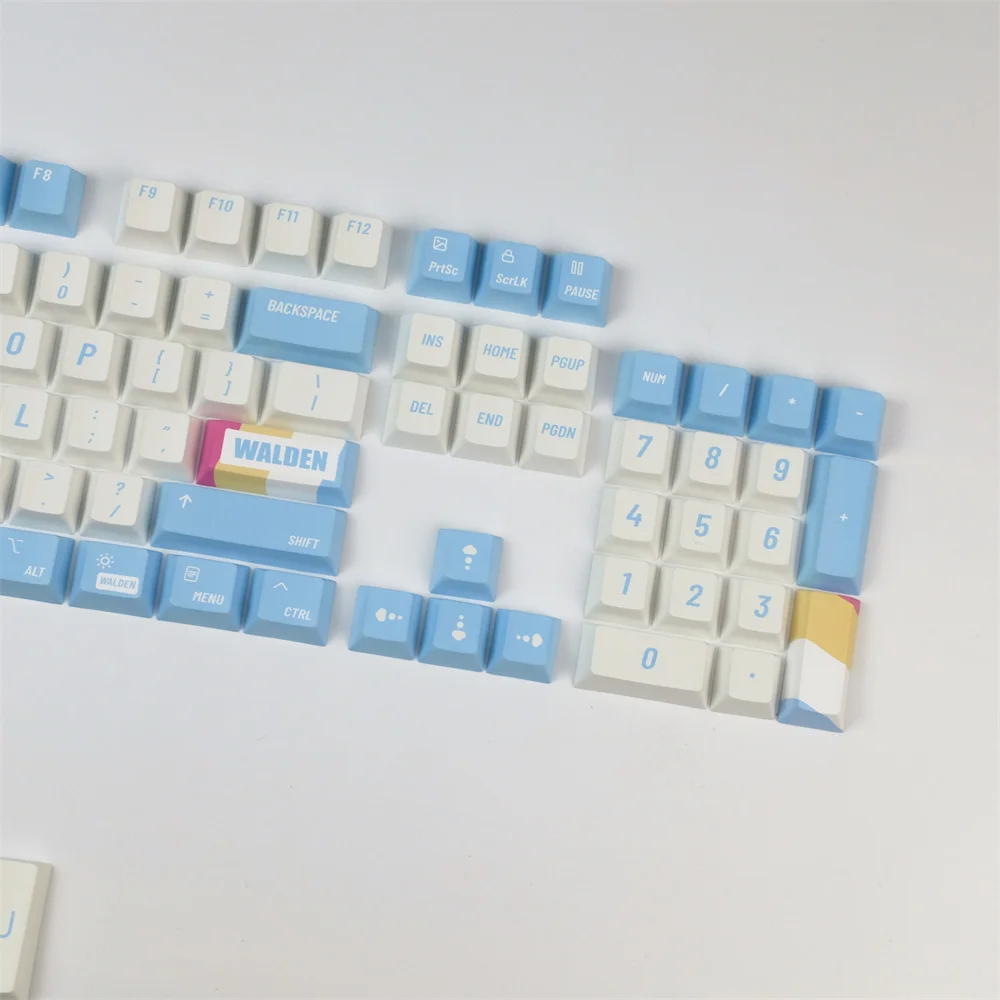 142 teclas Walden Keycap Cherry Profile ANSI Layout ISO Enter PBT teclas completas DYE-Subbed 3U 6.25U 7U barra espaciadora 1.75U 2U teclas de cambio - imagen 4