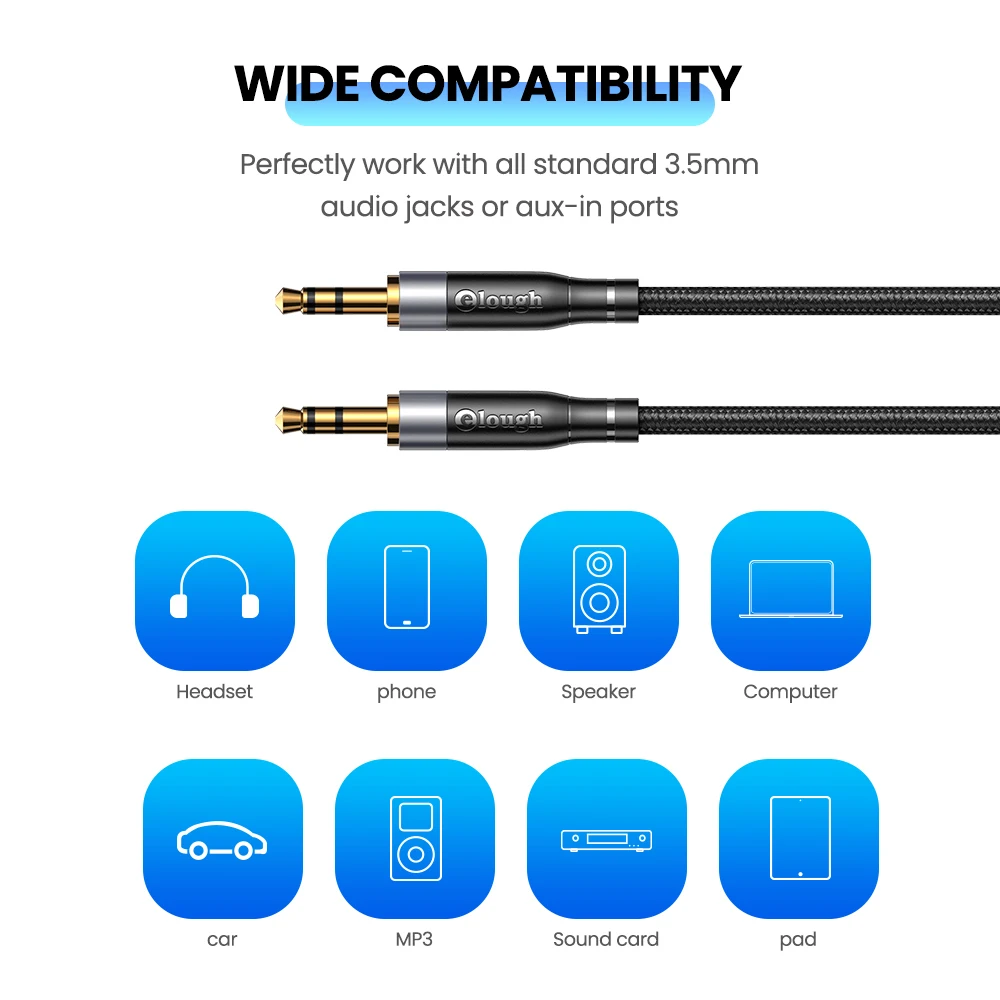 Elough Cable Jack 3.5mm Macho-Hembra para iPhone y Auriculares - imagen 2