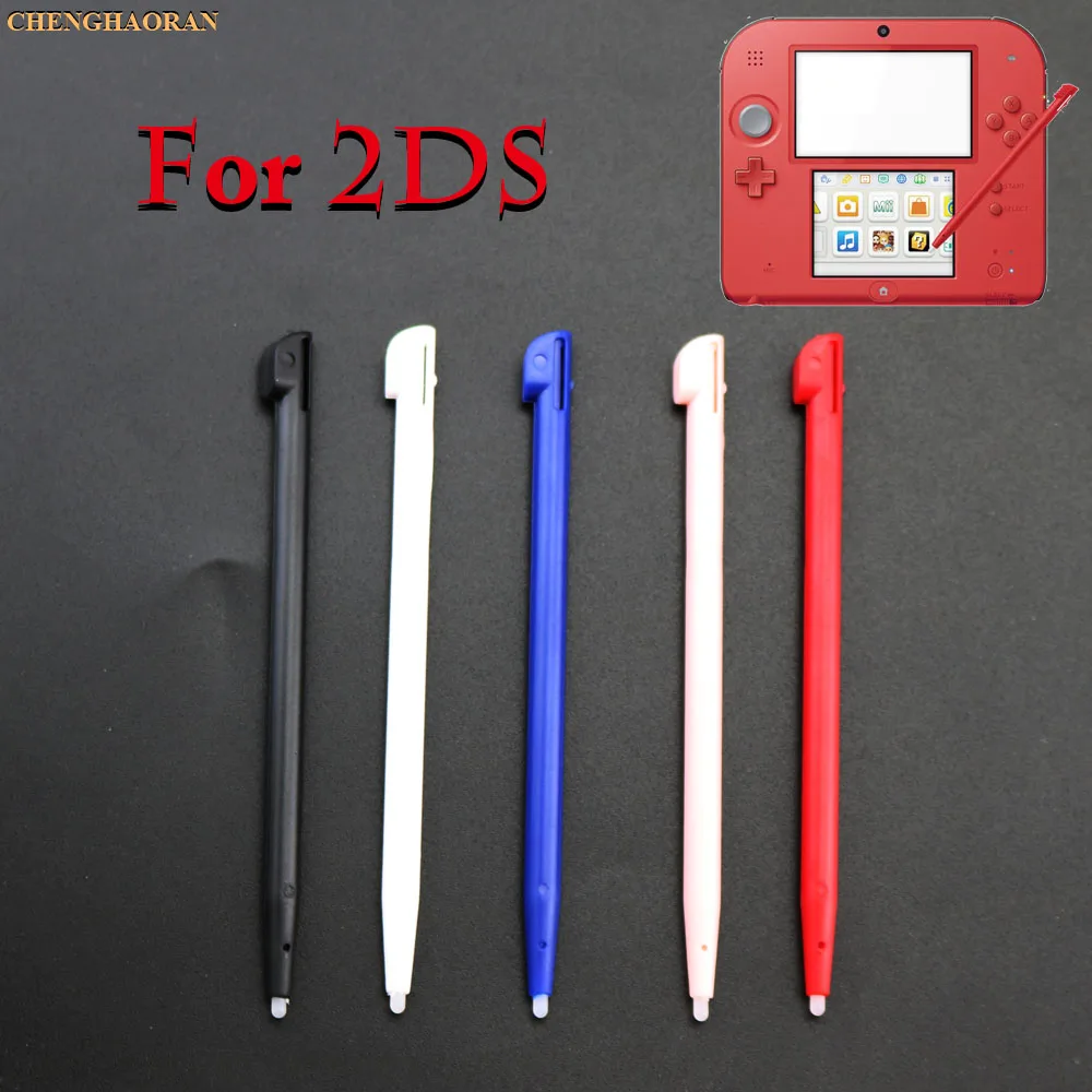 10 Uds lápiz óptico de plástico rosa lápiz táctil de pantalla para consola de juegos 2DS lápiz óptico de pantalla táctil para N2DS azul rojo - imagen 2