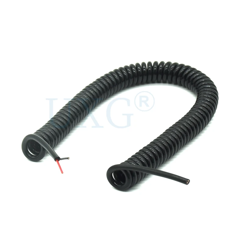 Cable de datos micro usb mini, cable de extensión de 4 núcleos, cable de datos de resorte de carga de teléfono móvil, línea de rizado de resorte Diy