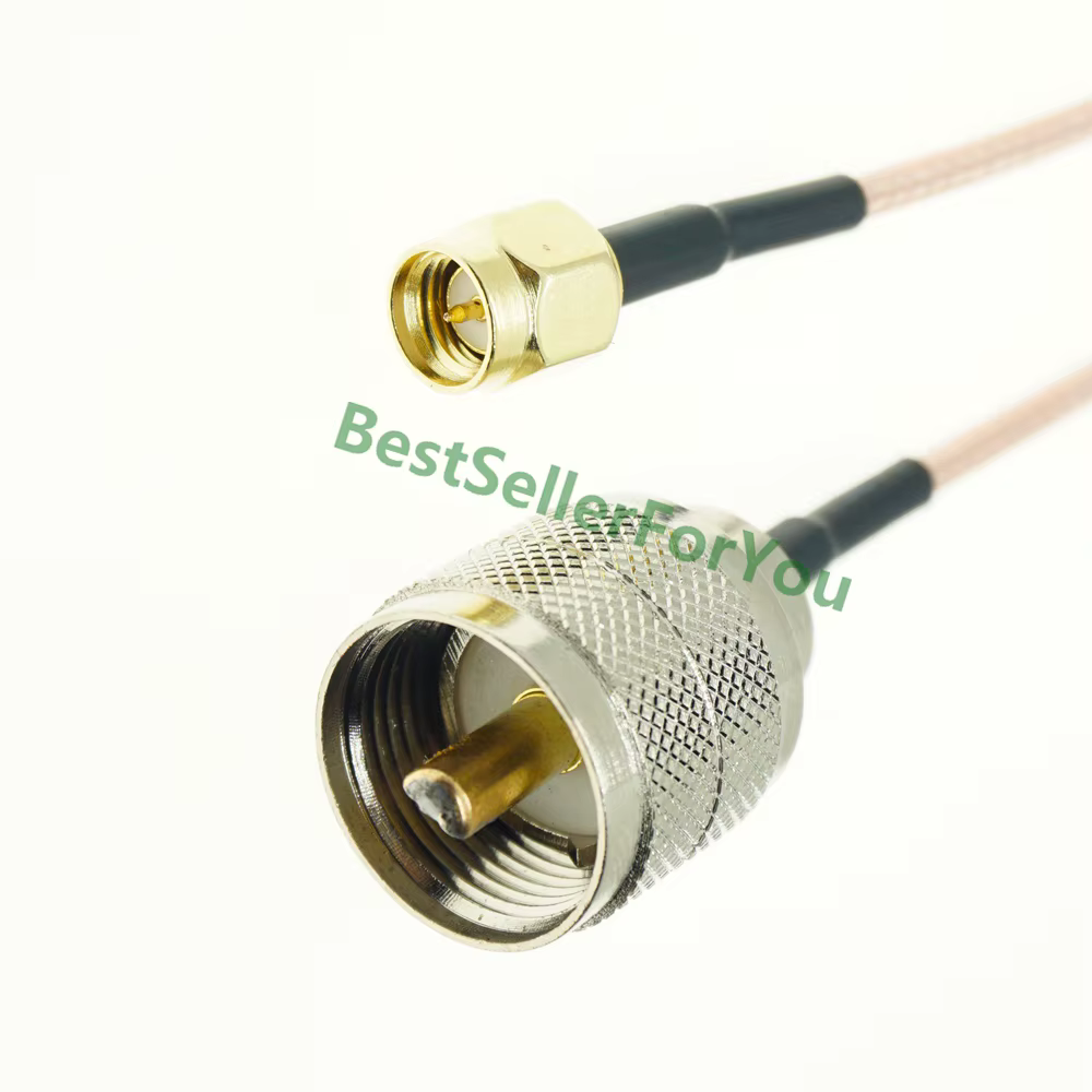 Adaptador PL259 macho a SMA - RF UHF coaxial RG316 - imagen 5