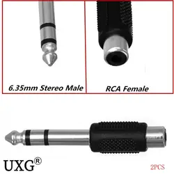 Adaptador Jack 6,35mm TRS Estéreo a RCA Hembra