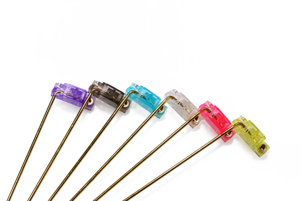 EGS-tornillo Pcb chapado en oro transparente, estabilizador para teclado mecánico personalizado, xd64, BM60, xd87, azul, amarillo, rojo, cian, morado - imagen 4