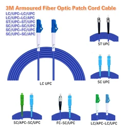 Cable de fibra óptica blindado LC-ST SC UPC/APC para FTTH