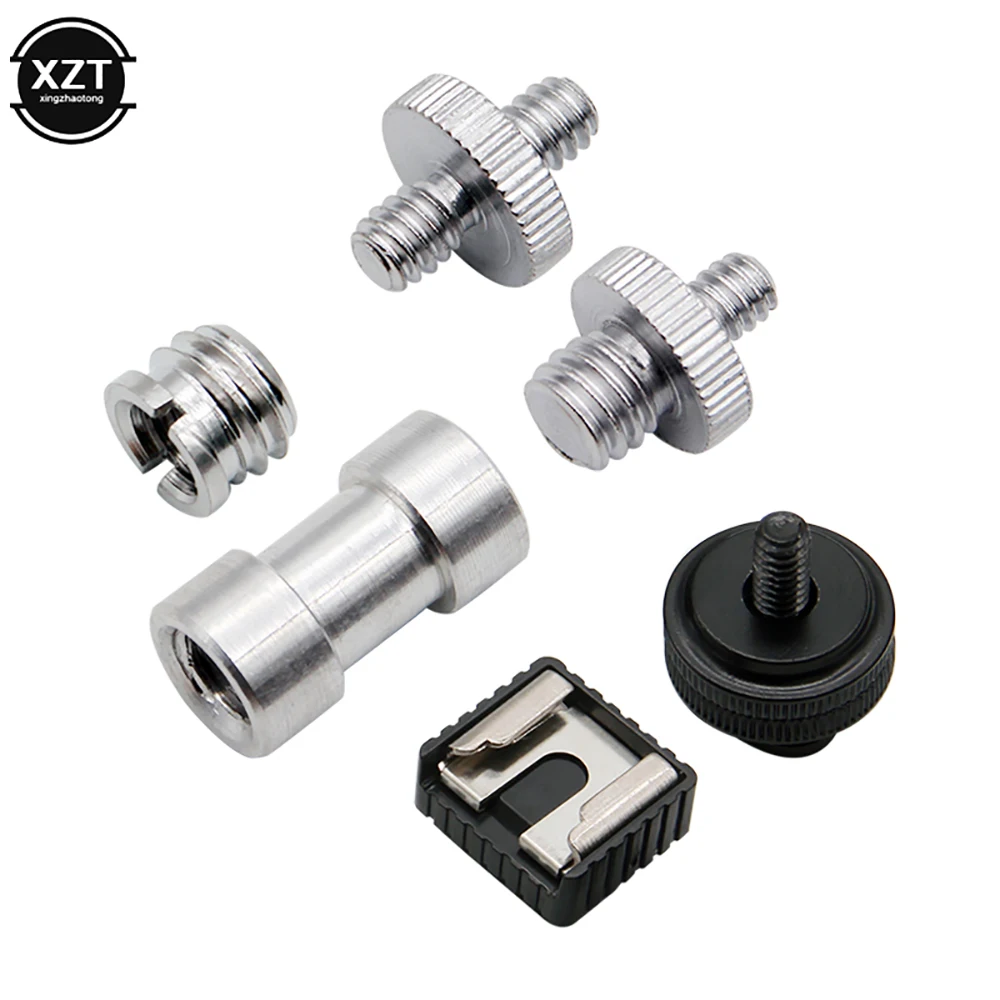 Tornillo de cámara de 1/4 y 3/8 pulgadas, convertidor de tornillos roscados, adaptador de montaje de zapata caliente a 1/4 juegos para cámara, 22 Uds. - imagen 5