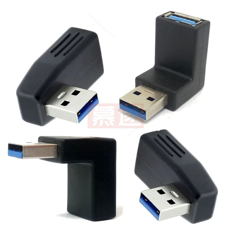 Conector adaptador USB 3,0 A macho a hembra en ángulo izquierdo y derecho de 90 grados para ordenador portátil y PC - imagen 3