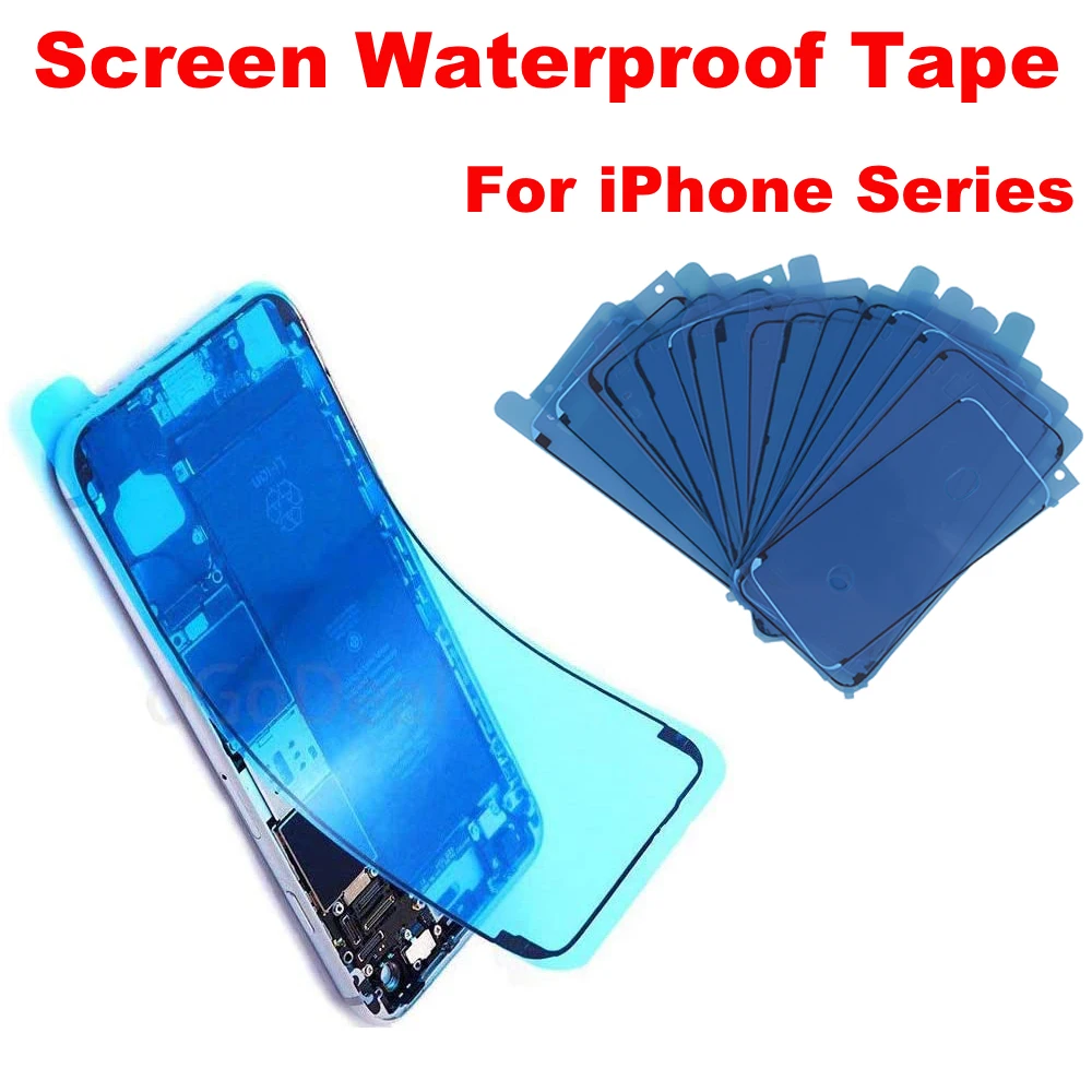 Pegatina impermeable para iPhone 6s 6splus 7 7plus 8G 8 plus XR X XS XSMax, cinta de pantalla, pegamento adhesivo, 2 unidades