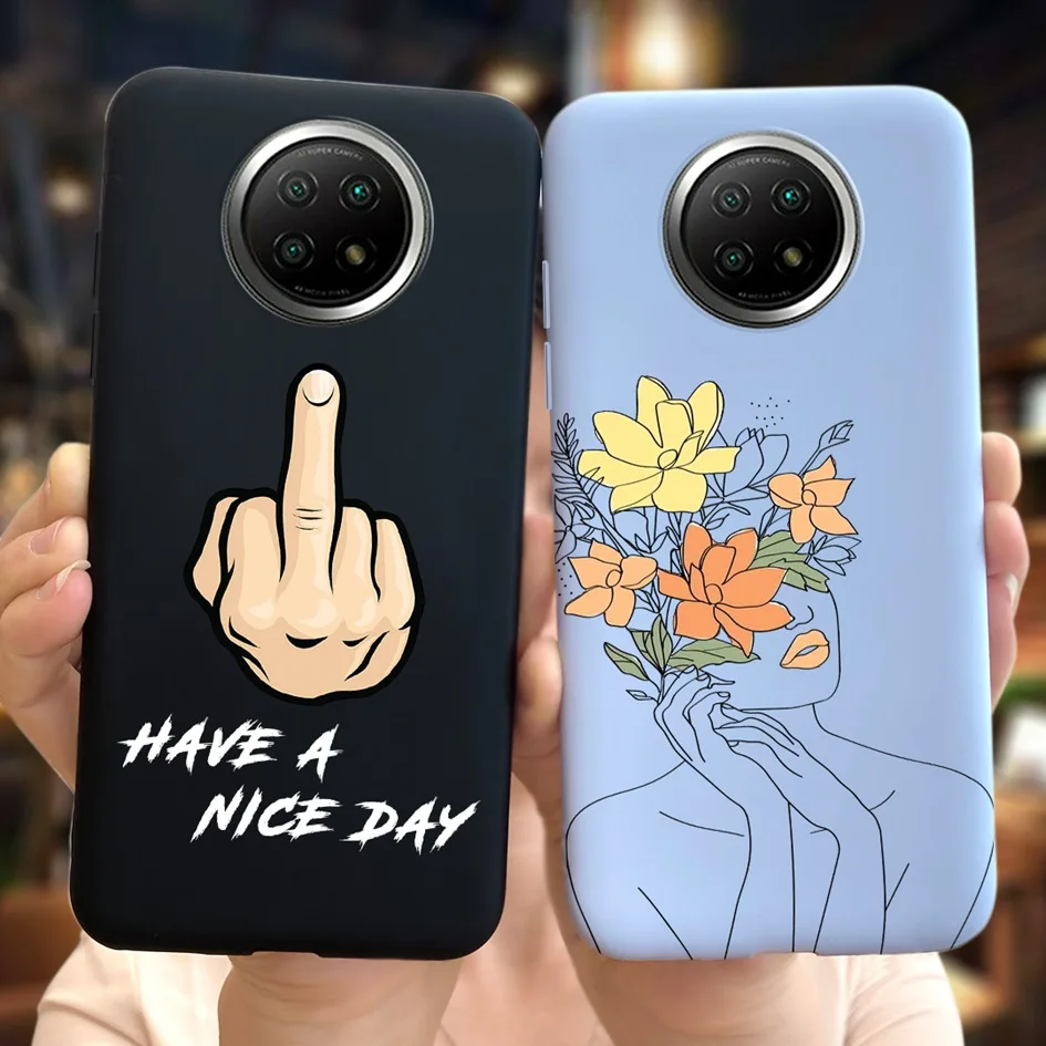 Para Xiaomi Redmi 9T Note 9T 5G funda de silicona moda flor suave TPU cubierta de teléfono a prueba de golpes para Xiaomi Redmi Note 9 Note9 parachoques - imagen 2