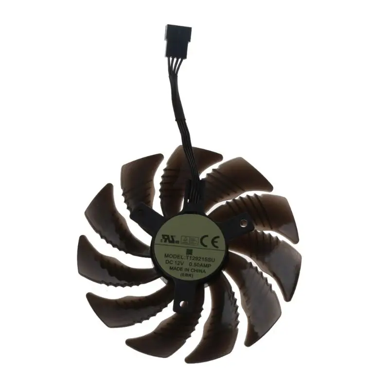 Ventilador de refrigeración de 88MM T129215SU, 4 pines, para Gigabyte GTX 1050, 1060, 1070, 960, RX 470, 480 - imagen 3