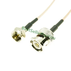 Cable RF puente F macho a BNC 50 ohmios RG316 coaxial perdida ligera