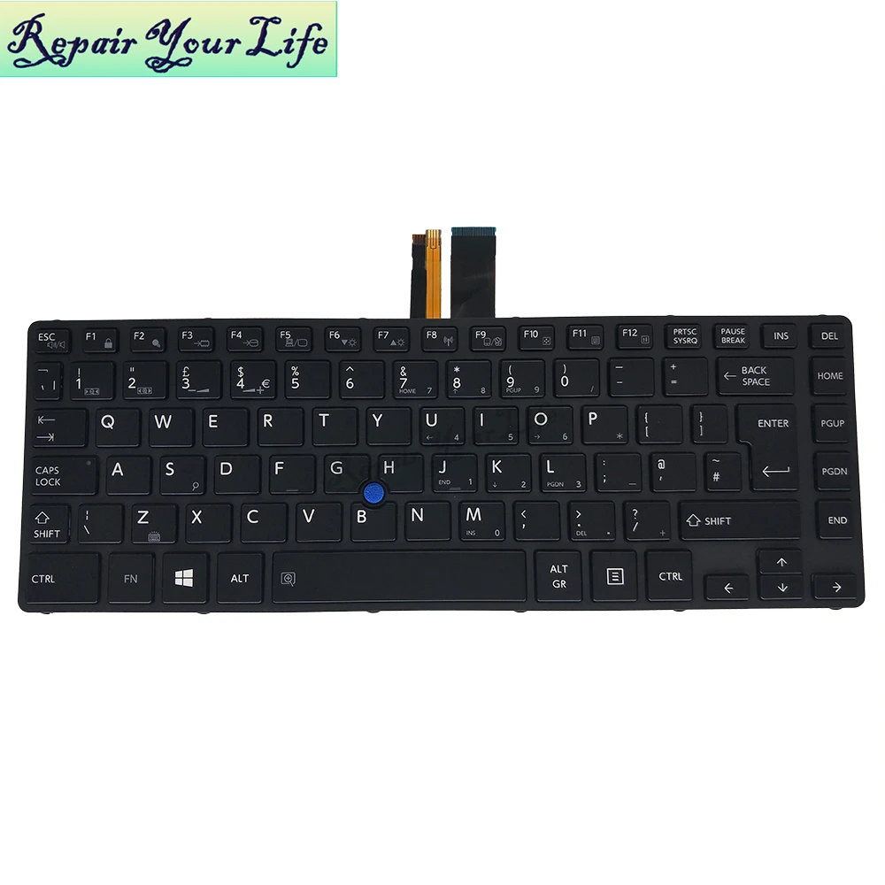 Teclado retroiluminado para Toshiba Satellite Pro, A40-C, A40-C1443 GB, diseño en inglés, Marco, G83C000GU5EN, Reino Unido - imagen 2