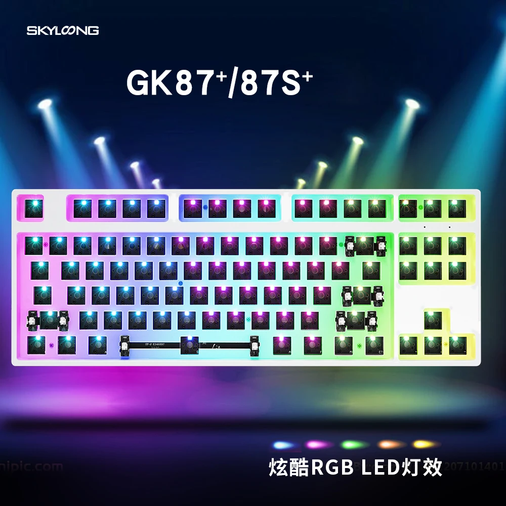 Teclado mecánico GK87 GK87S TKL RGB, con cable programable, Bluetooth, MX, kit DIY - imagen 3