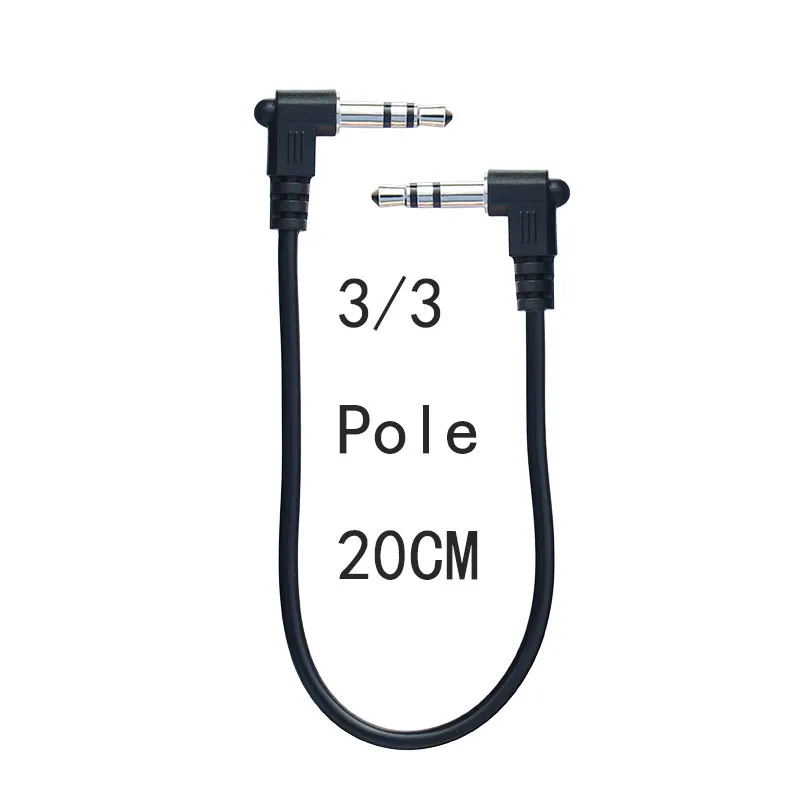 Cable auxiliar corto con enchufe de 3,5mm, Cable de Audio estéreo macho a macho en ángulo de 90 grados, Cable de Audio auxiliar para coche MP3/MP4, 15cm, 20cm, 30cm - imagen 5