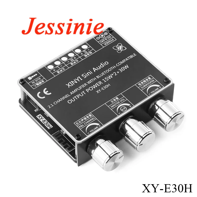 Módulo de placa amplificadora de potencia Digital 2,1 E100L E30H, 5,0 canales, compatible con Bluetooth, amplificador de Subwoofer estéreo de Audio de 15W x 2 + 30W - imagen 3