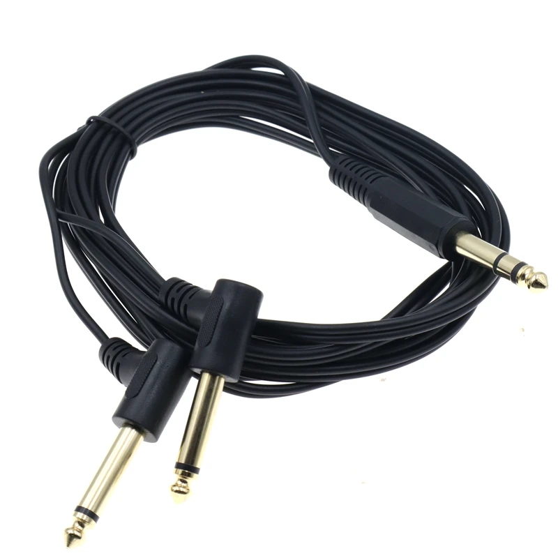 3m para micrófonos de guitarra acústica 6,35mm 1/4 pulgadas macho TRS estéreo a Dual 6,35mm 1/4 "macho Mono Y Splitter Cable de Audio - imagen 4