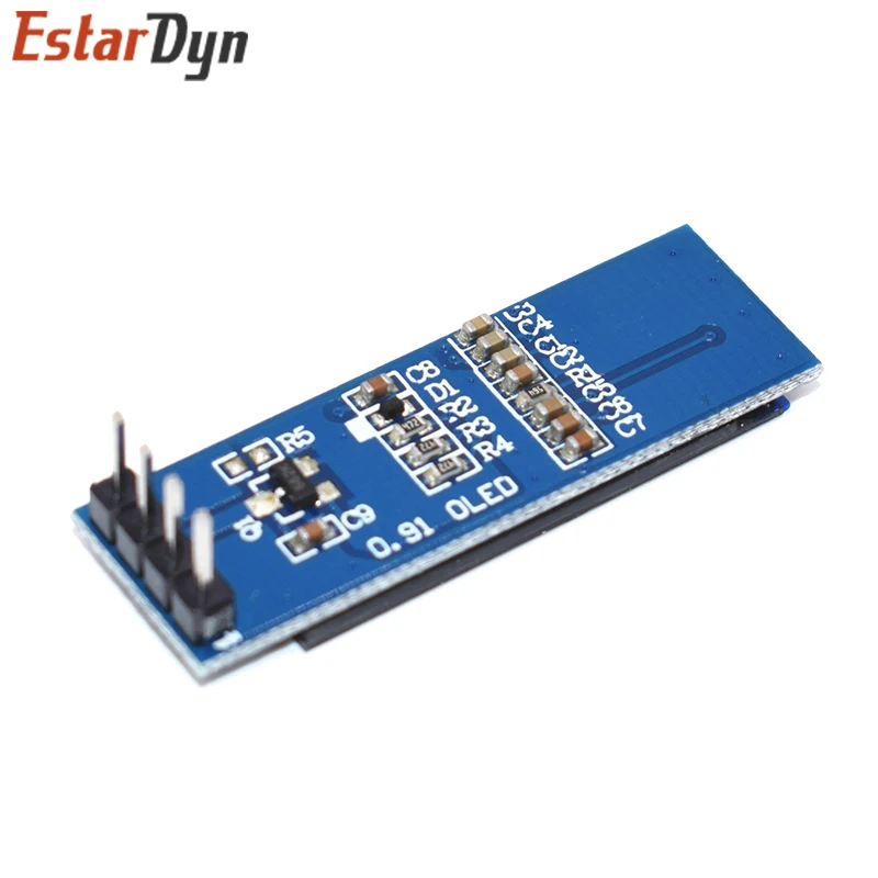 EstarDyn-Módulo de pantalla OLED I2C de 0,91 pulgadas, controlador de pantalla OLED I2C Blanco/azul/amarillo, CC 3,3 V ~ 5V para Arduino - imagen 2