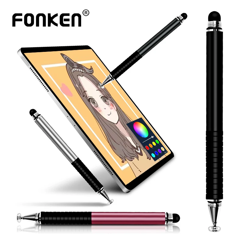 FONKEN-lápiz Stylus Universal 2 en 1 para tableta, pantalla capacitiva, Caneta táctil, para iPad Pro, teléfono inteligente, Android - imagen 2