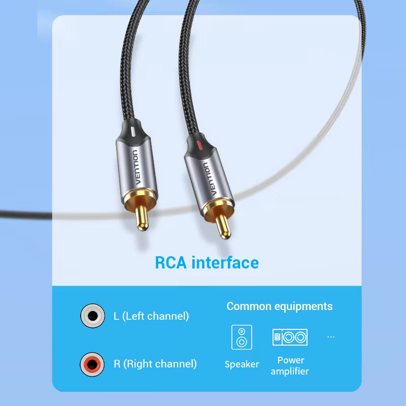 Cable Vention 3,5mm a 2RCA – Audio Estéreo para Cine en Casa