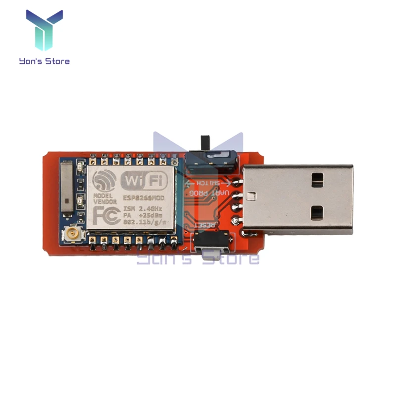 Diymore ESP8266 ESP-07 módulo inalámbrico Wi-Fi USB a TTL CH340G Placa de desarrollo 2,4 Ghz 3dBi IPEX antena para Arduino - imagen 2