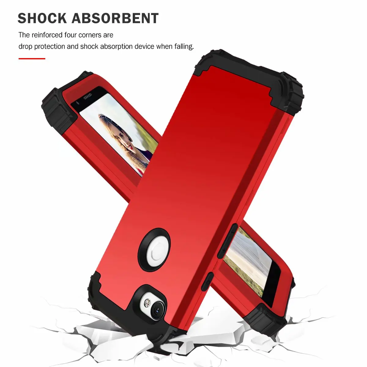 Silicone 3 in 1 Hard PC Glitter cover for Google Pixel 3 XL 3A Anti-Fall Hybrid Armor Case for Google Pixel 3A XL phone cover - imagen 2