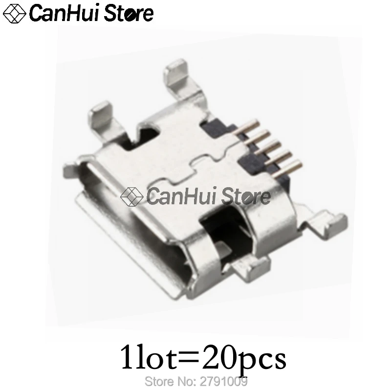 Conector de enchufe SMT de 5 pines, Micro USB tipo B, colocación hembra, 12 modelos SMD DIP, 20-60 piezas - imagen 4