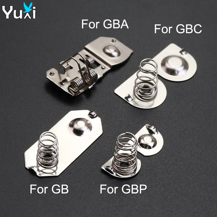 YuXi-terminales de batería de 1 pieza, contactos de resorte, repuesto de resorte de batería para consola Gameboy Advance Color para GBA GBC GBP GB