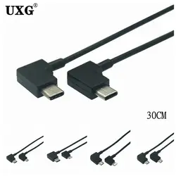 Adaptador OTG USB-C 90 grados a Micro-B Cable 8 pines