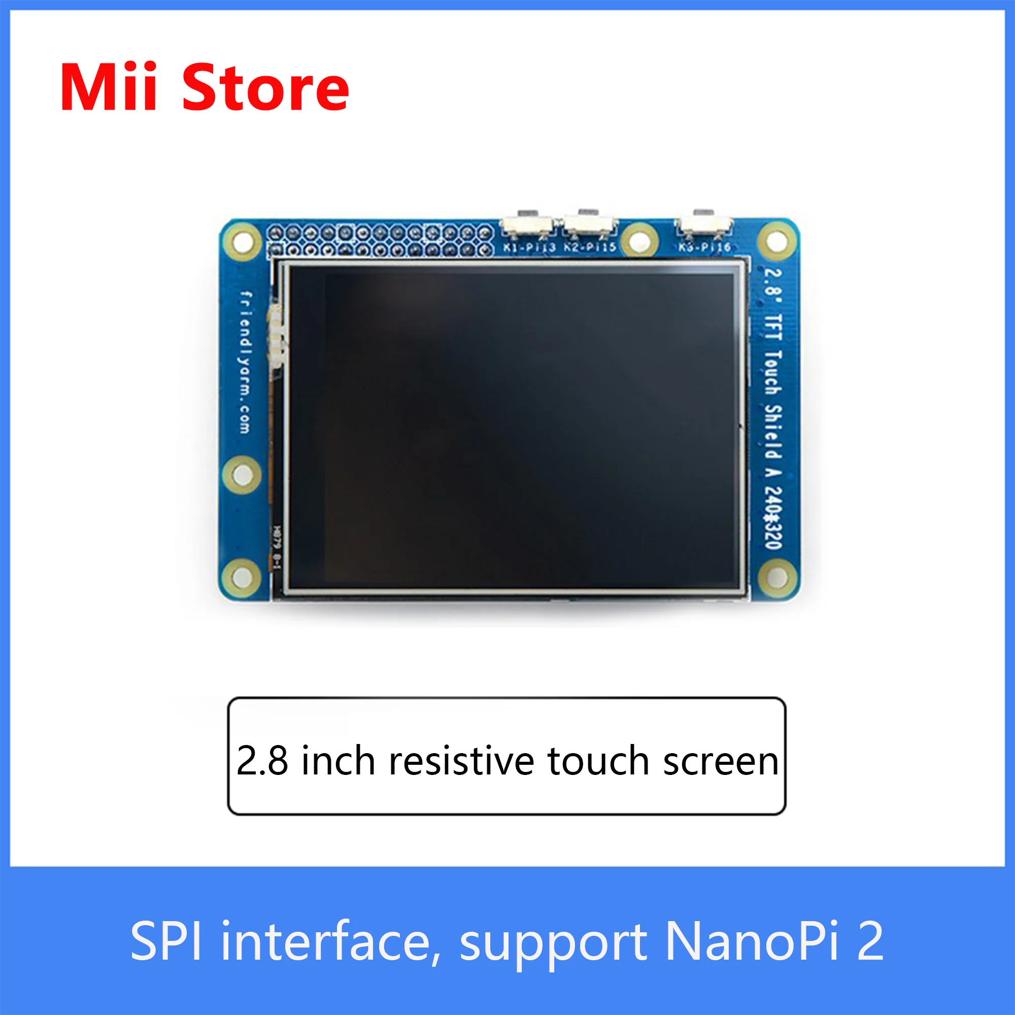 Compatible con interfaz TFT SPI de pantalla táctil resistiva de 2,8 pulgadas NanoPi 2 - imagen 5